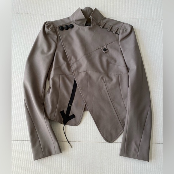 Vintage Diesel Evening Woman’s Wool Asymmetrical Military Style Jacket Size S - Picture 3 of 16